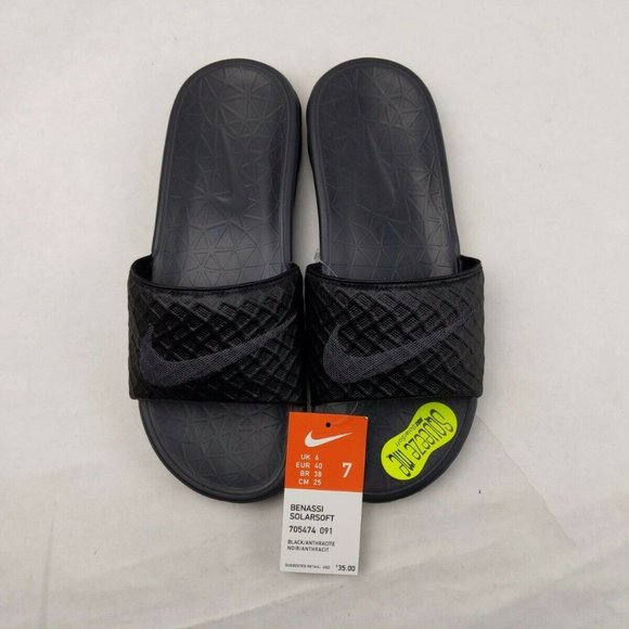 Nike Benassi Solarsoft Slide Sandals 705474-091 - Picture 3 of 6